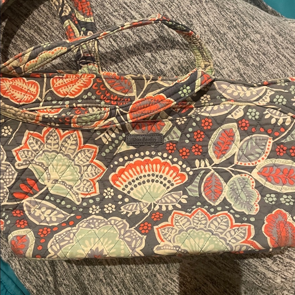 Vera Bradley Gray and Red Floral Bag